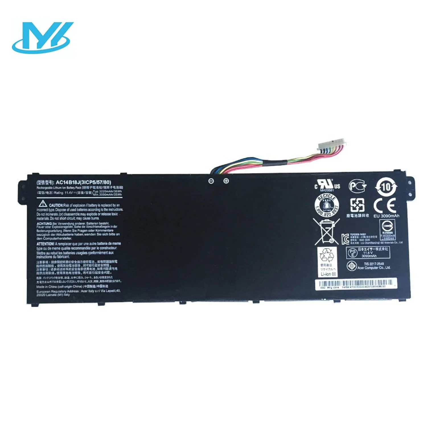  Ноутбук батарея ноутбука литий-ионная аккумуляторная AC14B18J 11 4 V 3200mAh для ACER Aspire V3-111 111P V5-122 122P V5-132 V3-371-55DT