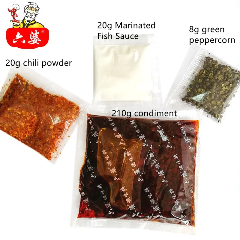 Liupo 258g*40bag Hotpot Fish Cooking Spicy Boiled Fish Condiment