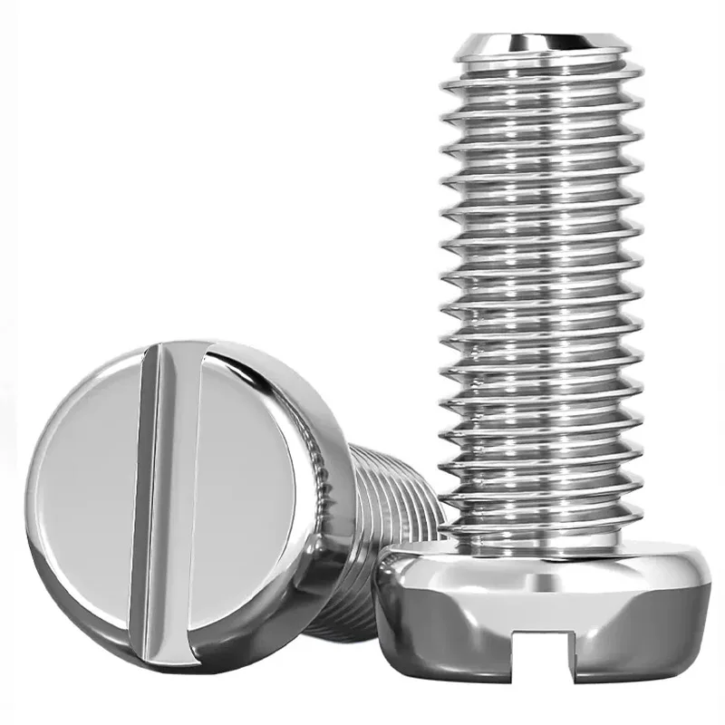 Customised 304 stainless steel pan head slotted screw flat head round head slotted screw M1.6 M2 M3 M4 M5 M6 M8 M10