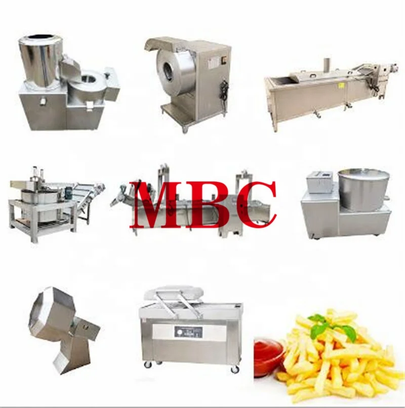 
Semi-automatic potato french fries and potato chips production line 