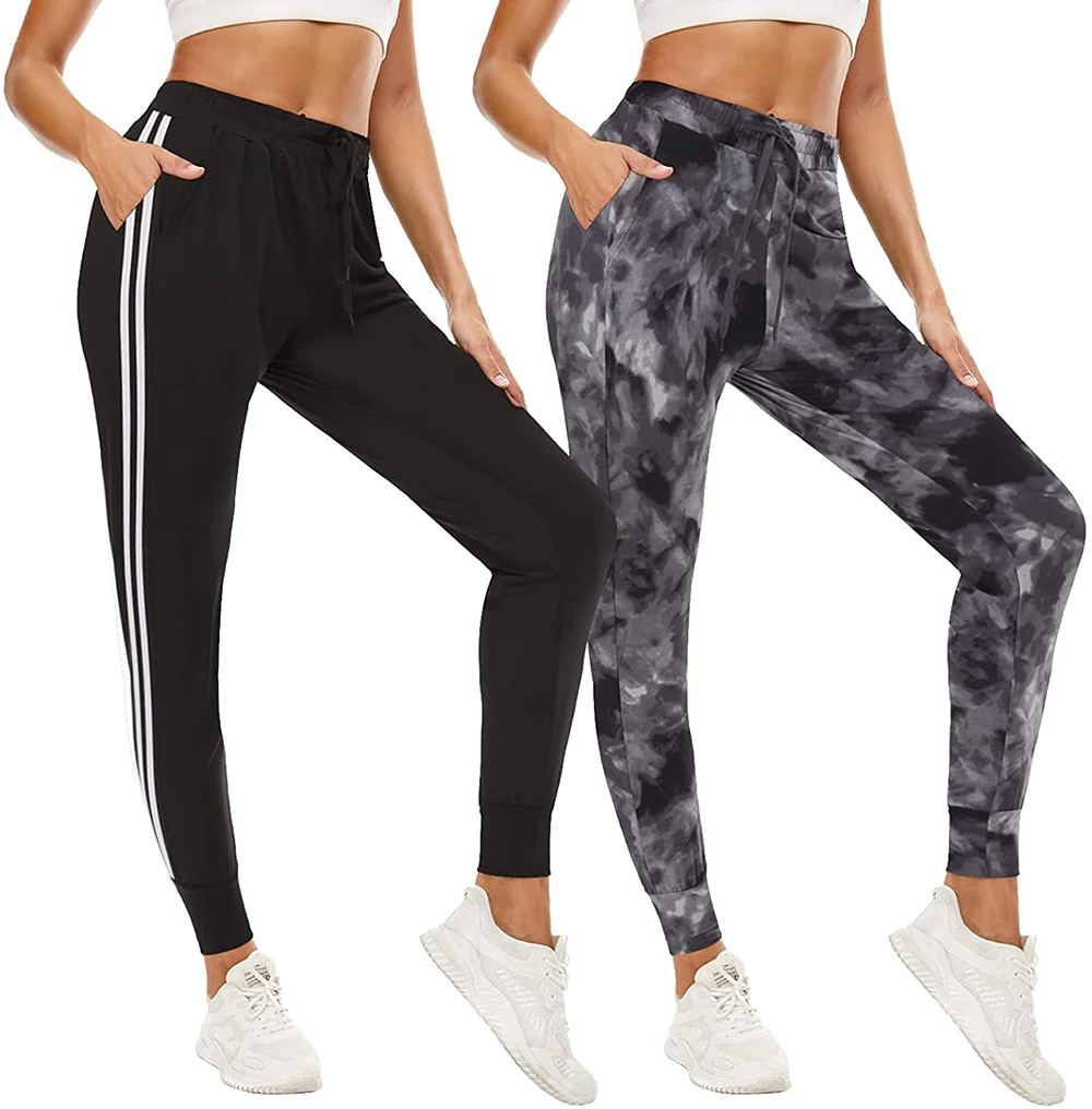 Super Comfy Custom Logo Sweatpants for Women Lounge Yoga Workout High Waist Joggers Pants with Pockets