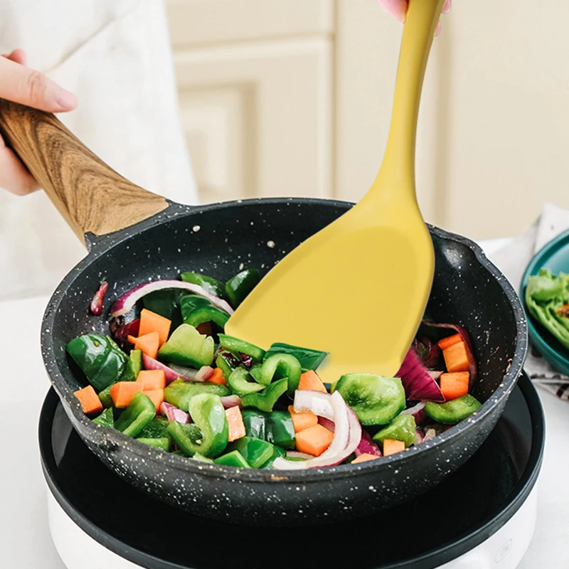 Wholesale price import non stick heat resistant 6pcs kitchen silicone cooking utensils tools custom kitchen utensils set