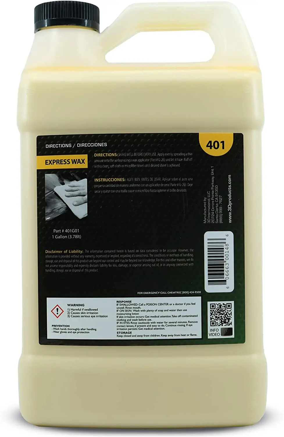 high protection Express Montan Spray Wax - Glossy Shine, Streak Free, No Powder Residu 1 Gallon