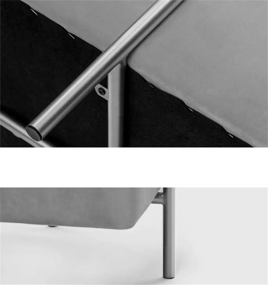 ODM&OEM Modern Living Room Furniture New Design Metal Legs Small Sofa Stool Fabric Footstool