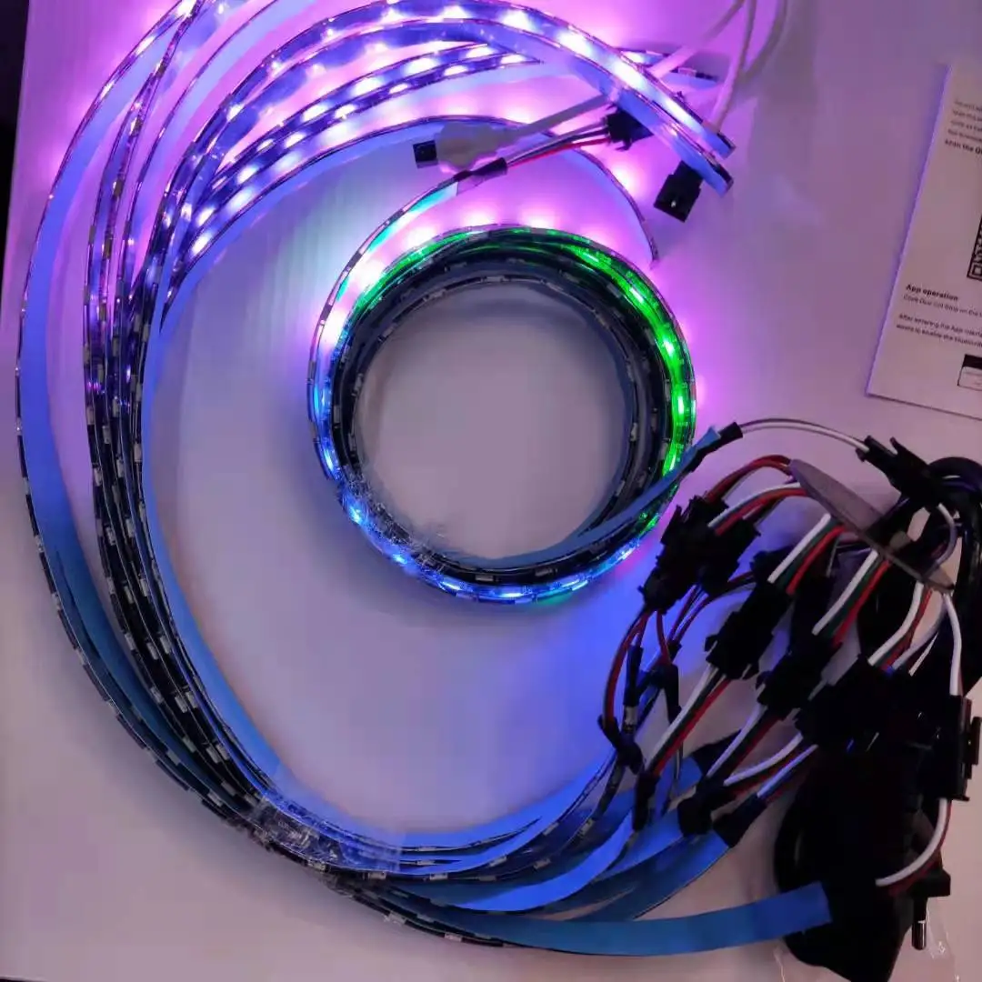 Fireworks lights wave drum led lamps Smart lights 24 keys IR 5V WS2812 Flexible Ribbon Tape magic dream multicolor App