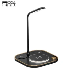 PRODA/AZEADA 5 In 1 15W Wireless Charger With Desk Lamp PD-X3 3A QI Wireless Charging Stand Holder For iPhone iWatch Airpods