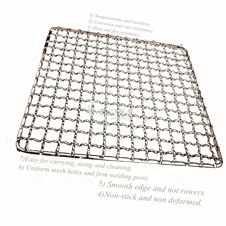 Bbq Grill Net Mesh Stainless Steel Mat Grates Mat Barbecue Wire Mesh