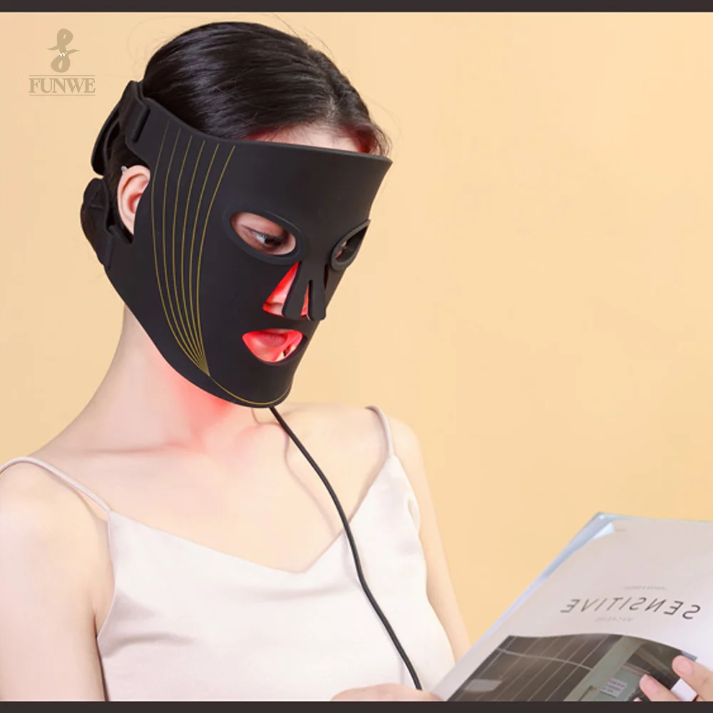 Customizable Fashion Beauty Care Tool Wireless Led Facial Light Therapy Mask Anti-Aging Silica Gel Led Facial Masks