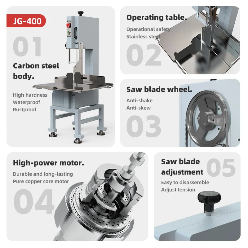 farm use meat cutting saw and bone  meat fish band saw  machine meat and bone cutting machine