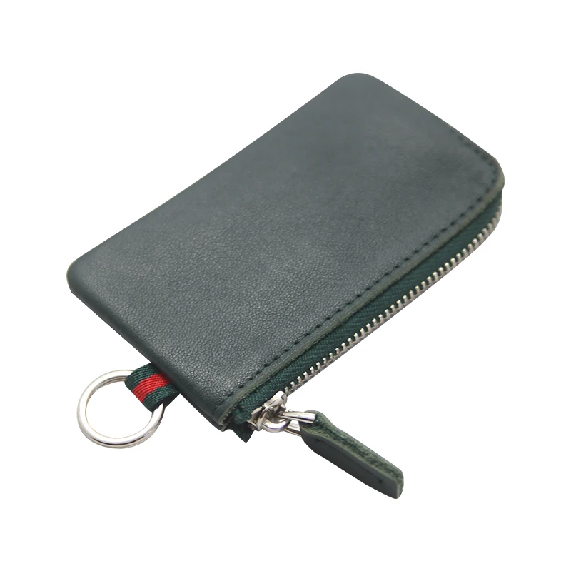 2022 New Designer Mens Plush Small Mini Wallet Bags Custom Coin Case Zipper Card holder Top Layer Leather Coin Purse