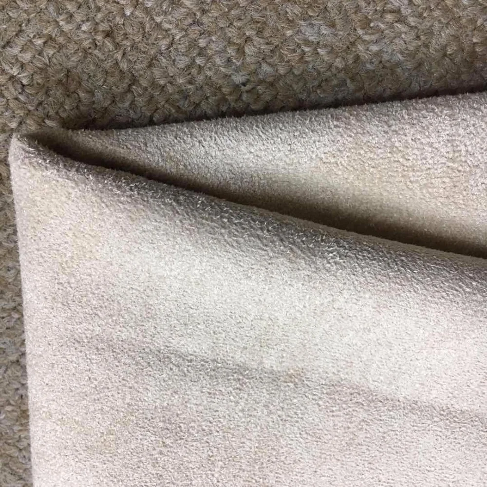 Stretch suede fabrics are suitable for clothing coats and polyester fabrics for household items