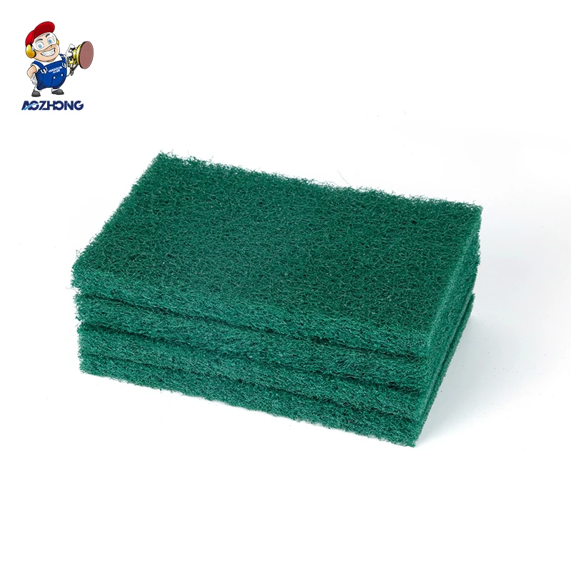 Industrial Scouring Scrub PadS 6x9 INCH Green Non-Woven Hand Pad 3M 8698 Aluminum Oxide Abrasive Scour pad