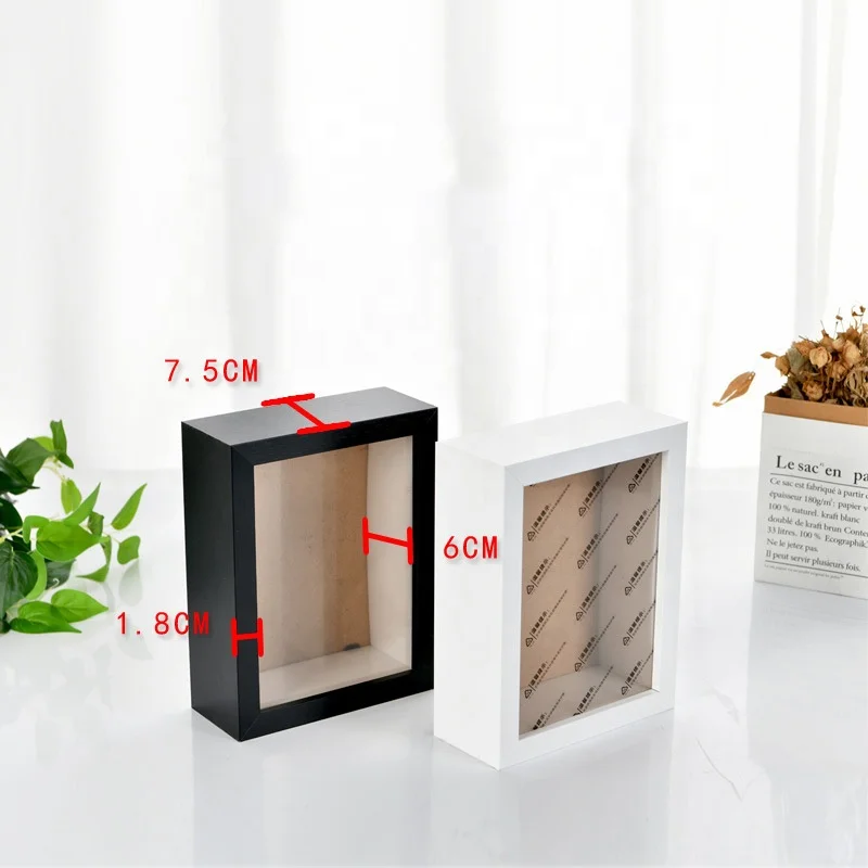 Customized 4x6 5x7 6x8 8x10 inch Wall Hanging Tabletop Wooden MDF 9cm Deep 3D Shadow Box