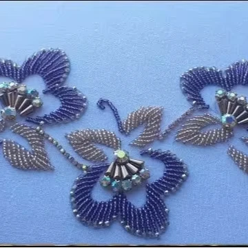 Amazing Design Hand embroidery design with pearl beads to make a stylish dress Fabric with Bead Available In India