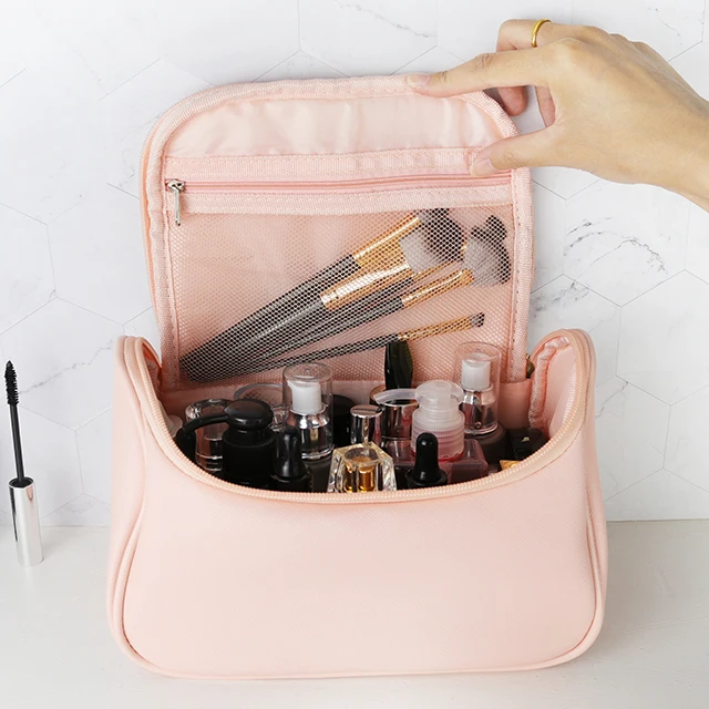 Custom Pink Makeup Bag Cosmetic Storage Organizer Toiletries Bag Travel Bag