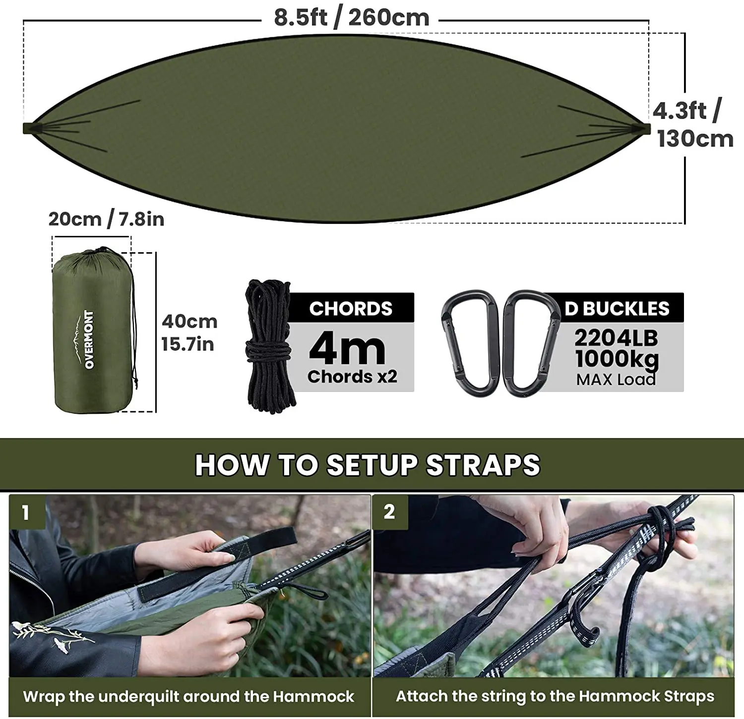 Woqi Cotton outdoor winter camping portable sleeping bag hammock underquilt windproof to keep warm