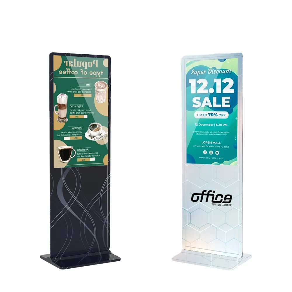 MWE Stock 500 nit Brightness 55 65 inch Support Touch Android Floor Standing Lcd Digital Signage Indoor Advertising Display