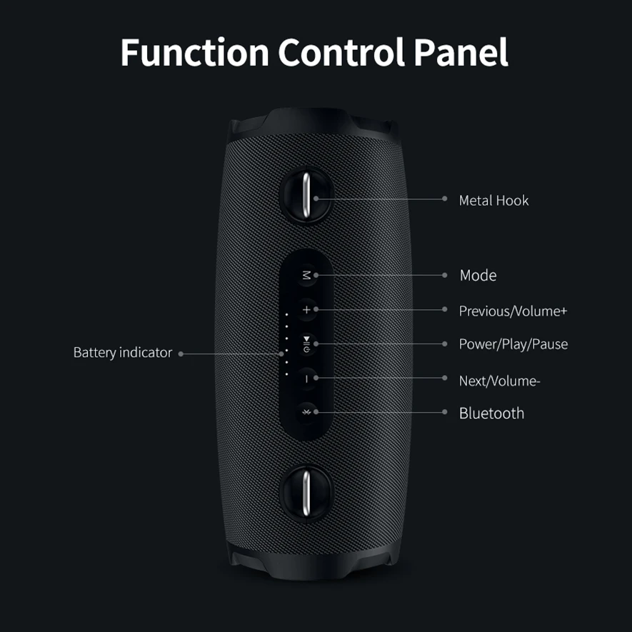 Waterproof  Bluetooth Speaker P9 50W  available black/blue/ red and custom Logo support wireless outdoor speaker boombox