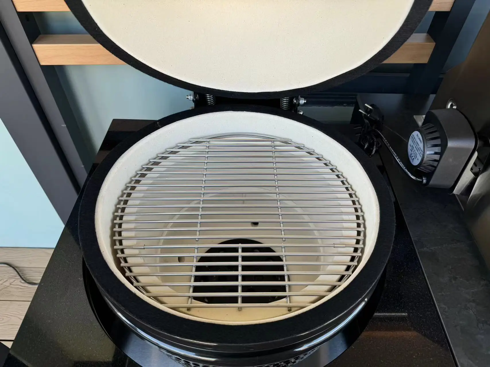 Wood bbq grill Kamado grill outdoor kitchen cabinet wood fired barbecue grill