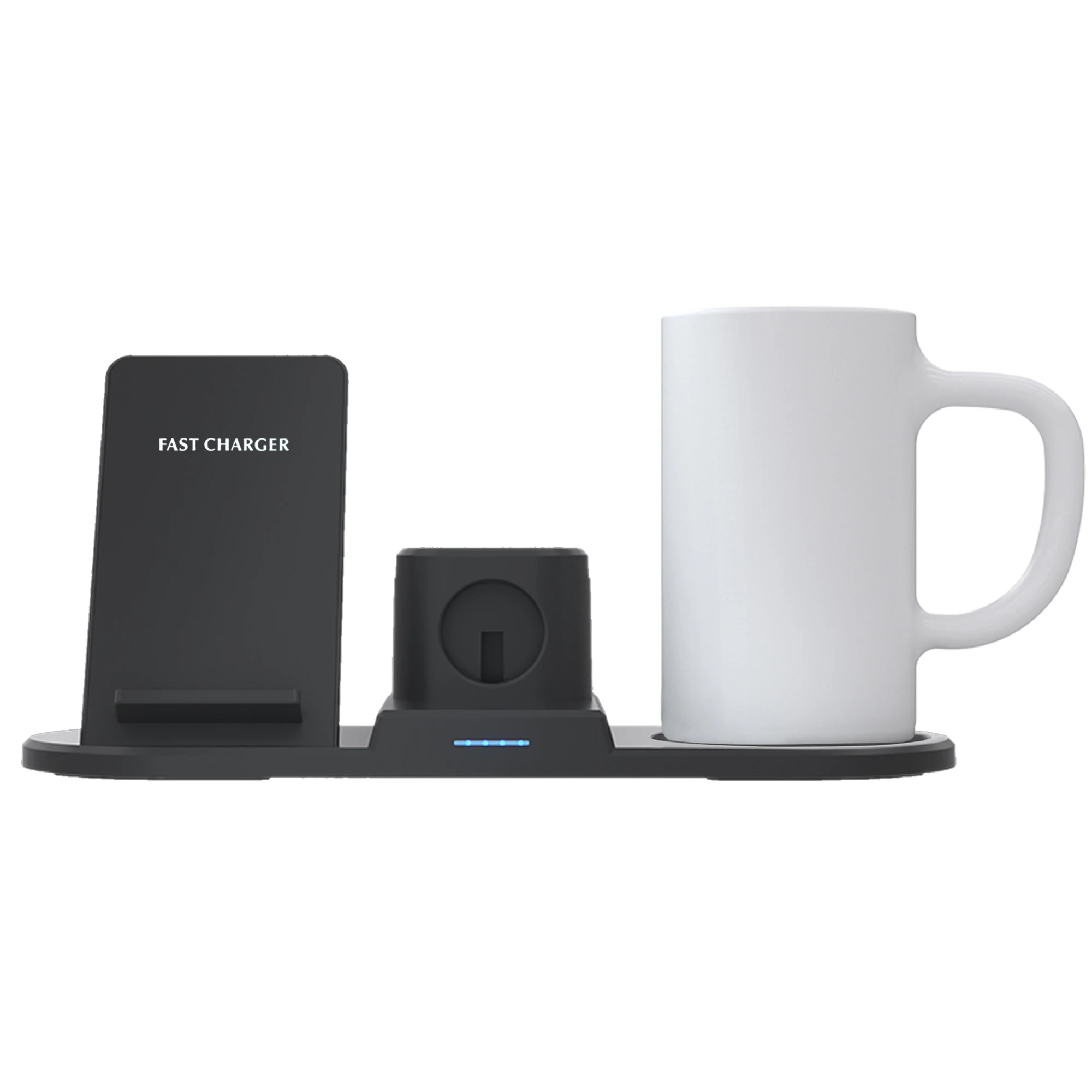 new gadgets 2020  electronics Dual Mobile 15W QI Fast Wireless Charger for  Watch Wireless Charger Holder Smart Cup Mug