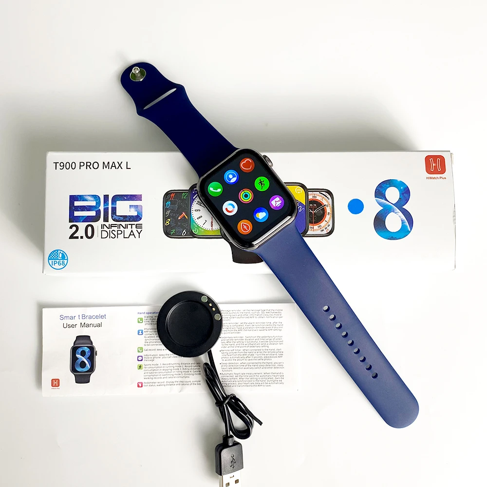 2023 Hot Sale T900 Pro Max L Smart Watch Full Touch Screen Reloj Intelligente Fitness Sports Waterproof Smart Watch