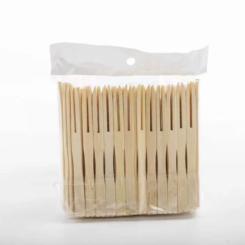 Disposable bamboo fruit forks cocktail fork with custom logo
