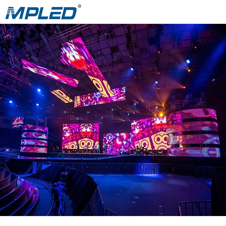 High Quality 2K 4K Video Wall Screen P2.97 P3.91 P4.81 outdoor Flexible Stage LED Display
