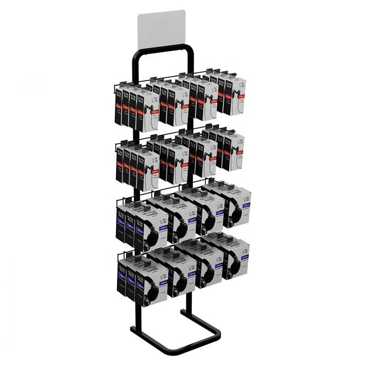 Store Sport Greeting Card Stationery Socks Jewelry Electronic Product Earphone Phone Accessories Metal Display Rack Stand