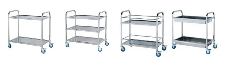 Hot Sale Stainless Steel 3-Tier Hotel Restaurant Service Cart Food Trolley Cart