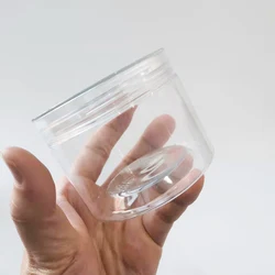 Wholesale PET clear lid hermetic cosmetic plastic cream storage container kitchen jars