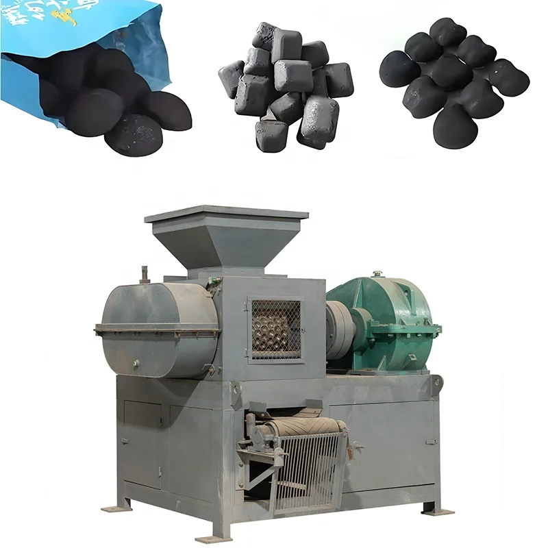 good efficient roller type ball press equipment carbon black charcoal briquette press making machine with diesel