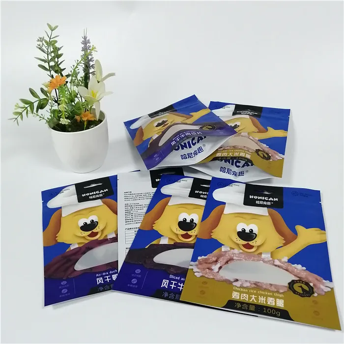 
Герметичная пластиковая алюминиевая фольга pauch для кошачьих закусок, сухая замороженная упаковка для мяса, пищевых продуктов для домашних животных 