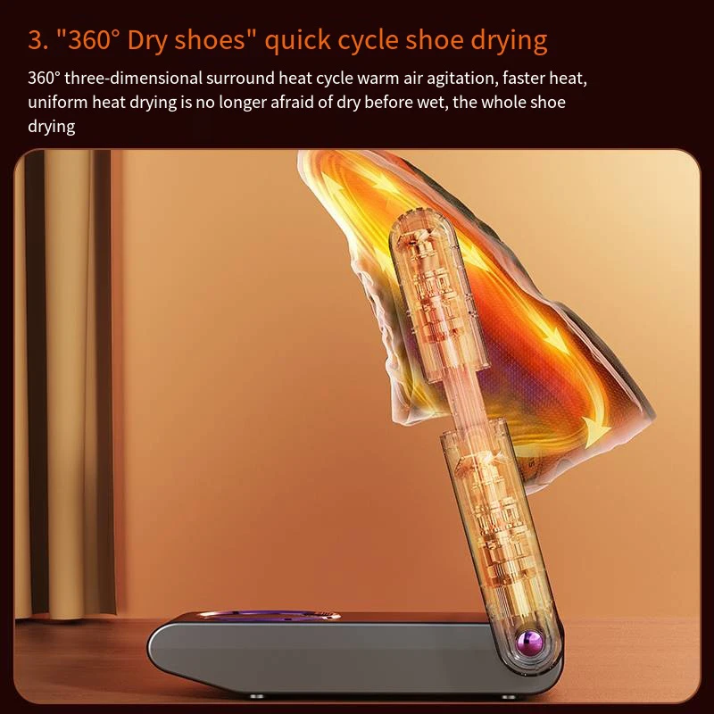2024 Hot sale Shoe Warmer Intelligent Timing Electric Portable Foldable Smart Electric Shoe Drying Foot Warmer Deodorization