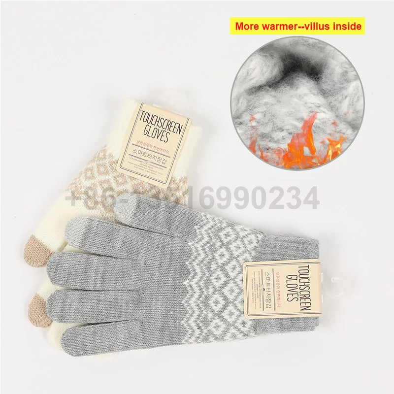 Варежки перчатки зимние жаккардовые для мужчин и