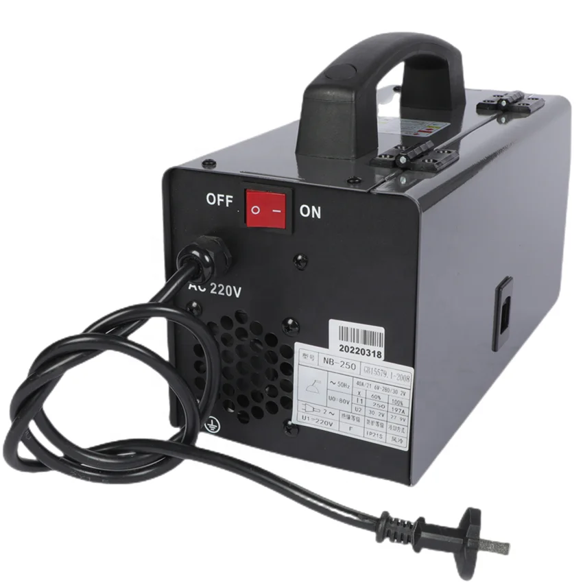 NB 250 Small Mig Inverter Mini Gasless Mag Welder Provide Customized Welder IP21S Multi Function MIG MMA ARC Welding Machine