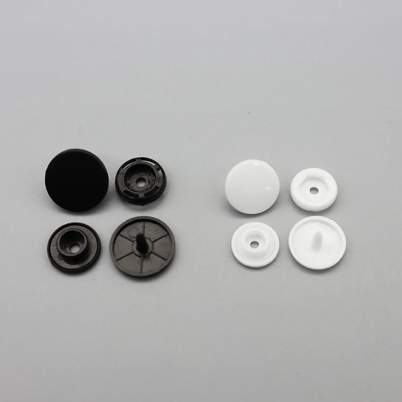Resin Pom ABS Nylon Flatback Snap Button 10mm 12mm 14mm 15mm Sizes Round Pattern For Clothing & Bag Decoration Plastic Snap