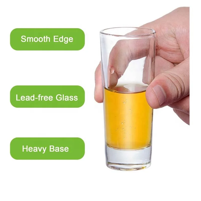 Whisky Glass Shot Glass Premium Clear Glass Cup,2oz Shot Glasses with Heavy Base,Mini Shot Glasses for Tequila Vodka Liquor