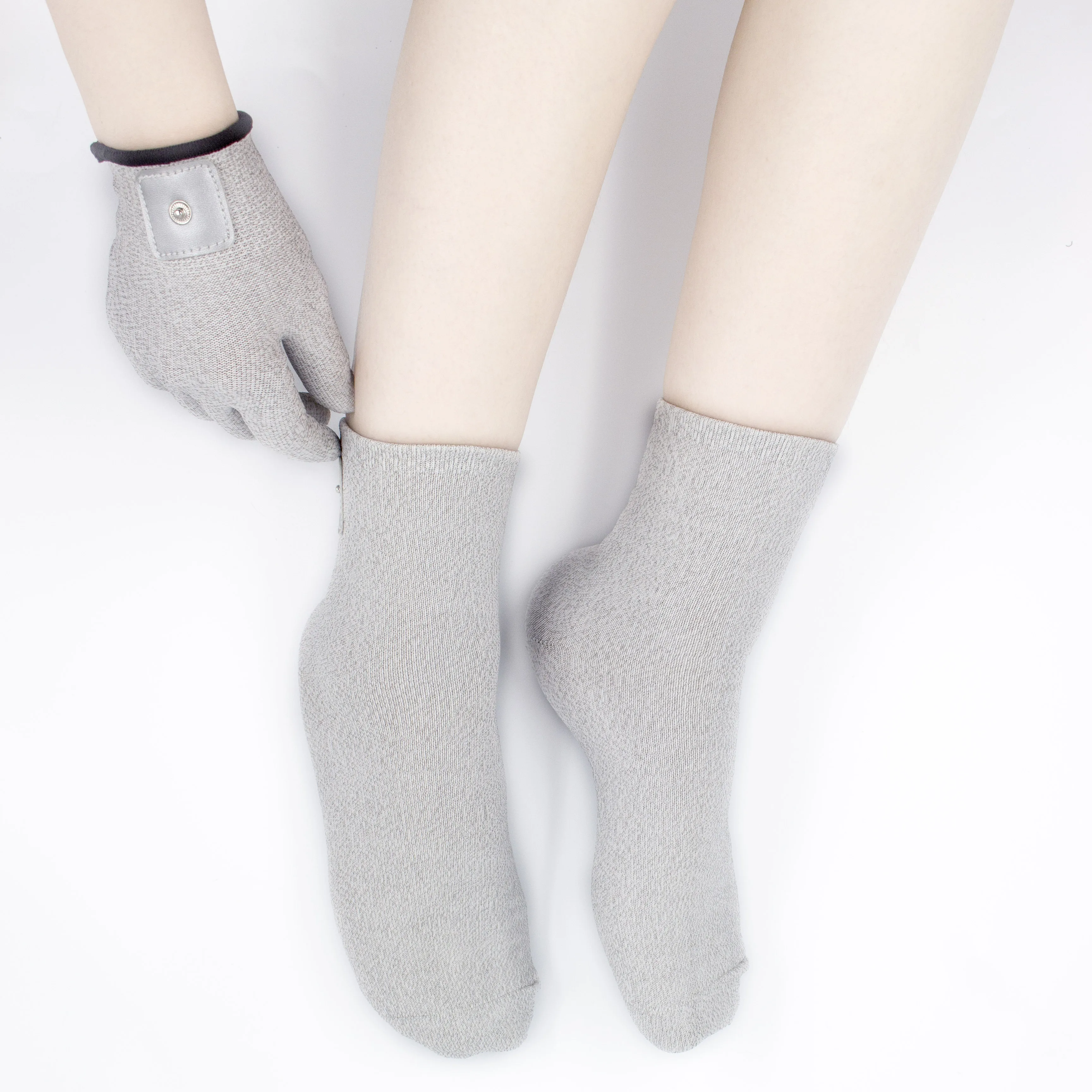 Manufacture Physiotherapy Health Care tens electronic silver massager physical therapy socks