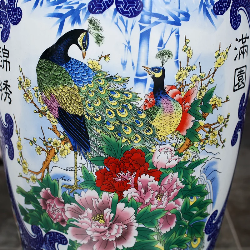 Factory Sale China Ceramic Vase  Large Flower Vase Luxury Ceramic Porcelain  Vases Set For Hotel Living Room Decor