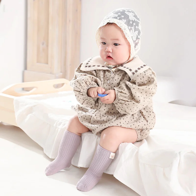 Newborn Anti Slip Babies Cotton Socks With 3d non slip kids socks for Happy Baby Girls Custom