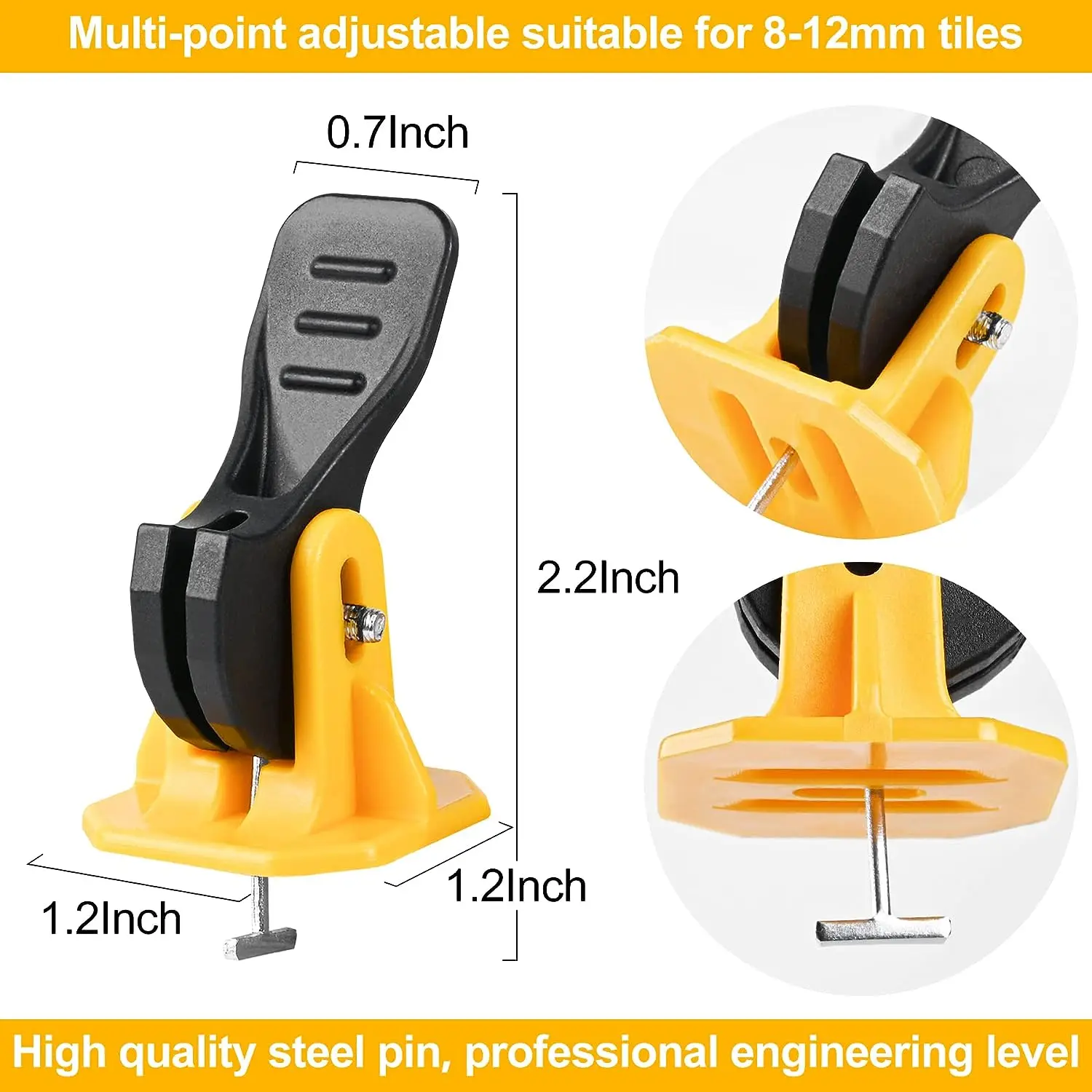 1.5mm 1/16 Flat Wall Floor Construction Positioning Artifacts Tile Leveler Locator Spacers Adjuster Tool Tile Leveling System