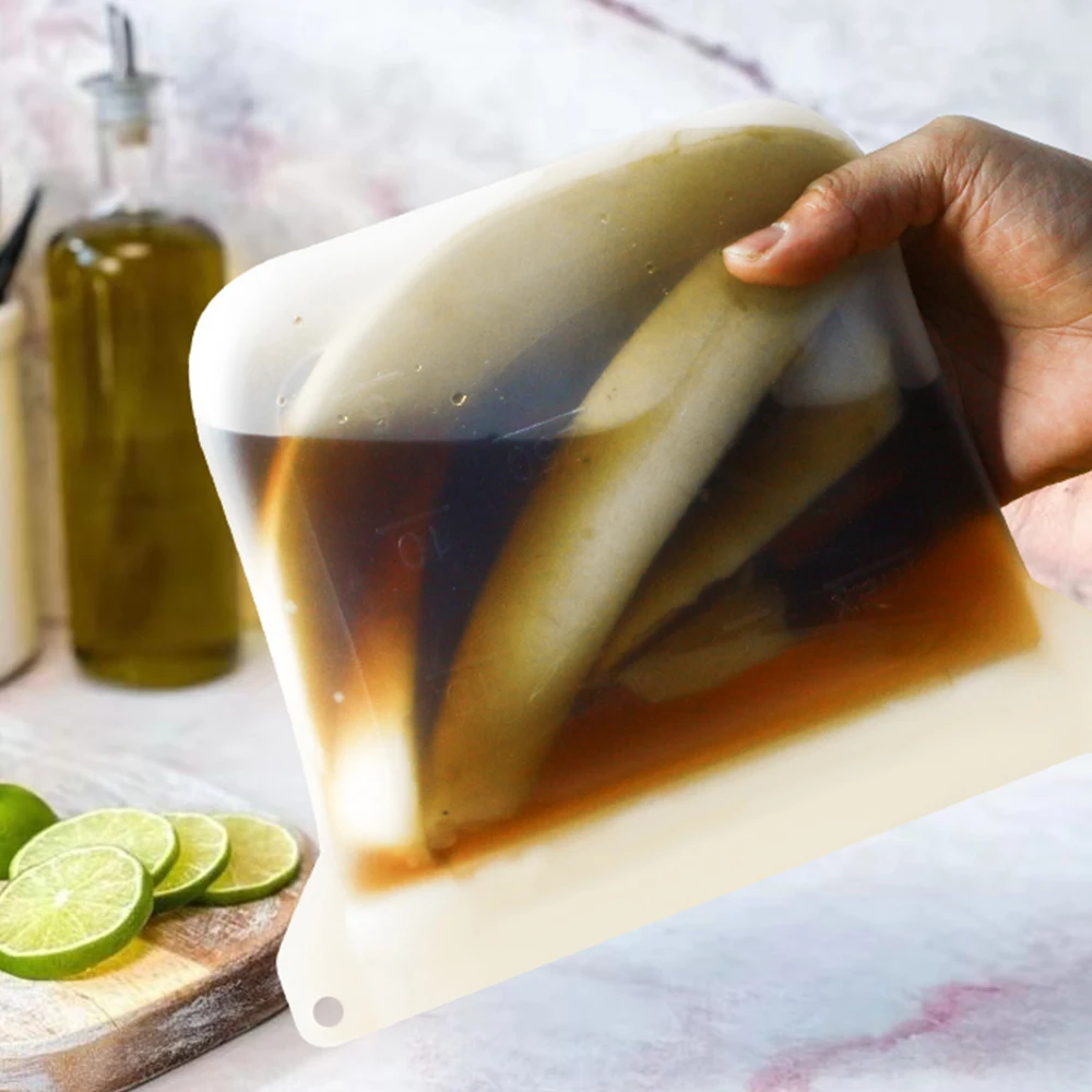 1000ml Food Grade Fresh Preservation Saver Freezer Sandwich Zipper Lock Reusable Sealer Silicone Food Storage Bag -  Buy Silicon