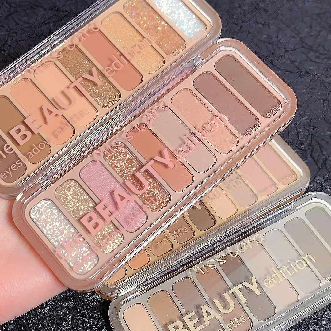 New 9-color Pearlescent Make up Eye Shadow Palette Fine Take Off Makeup Shiny Eye Shadow Tray