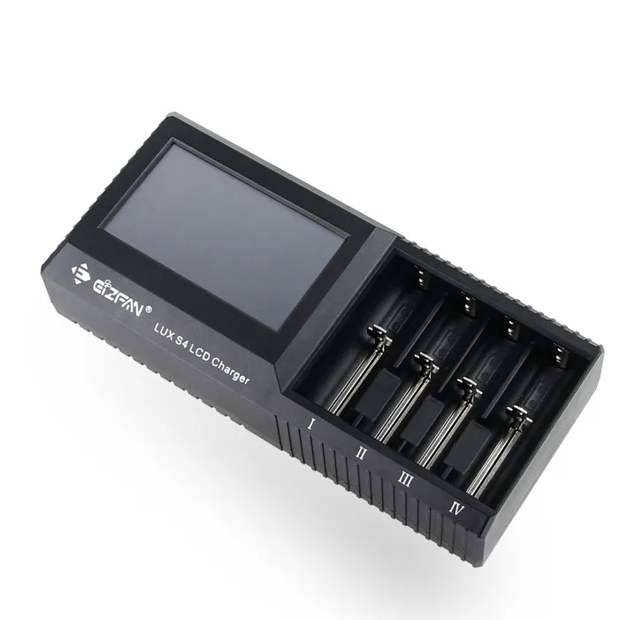 Best EFAN eizfan lux S4 4 bay 18650 26650 battery charger 2.0A charging with touch screen for lithium battery 21700