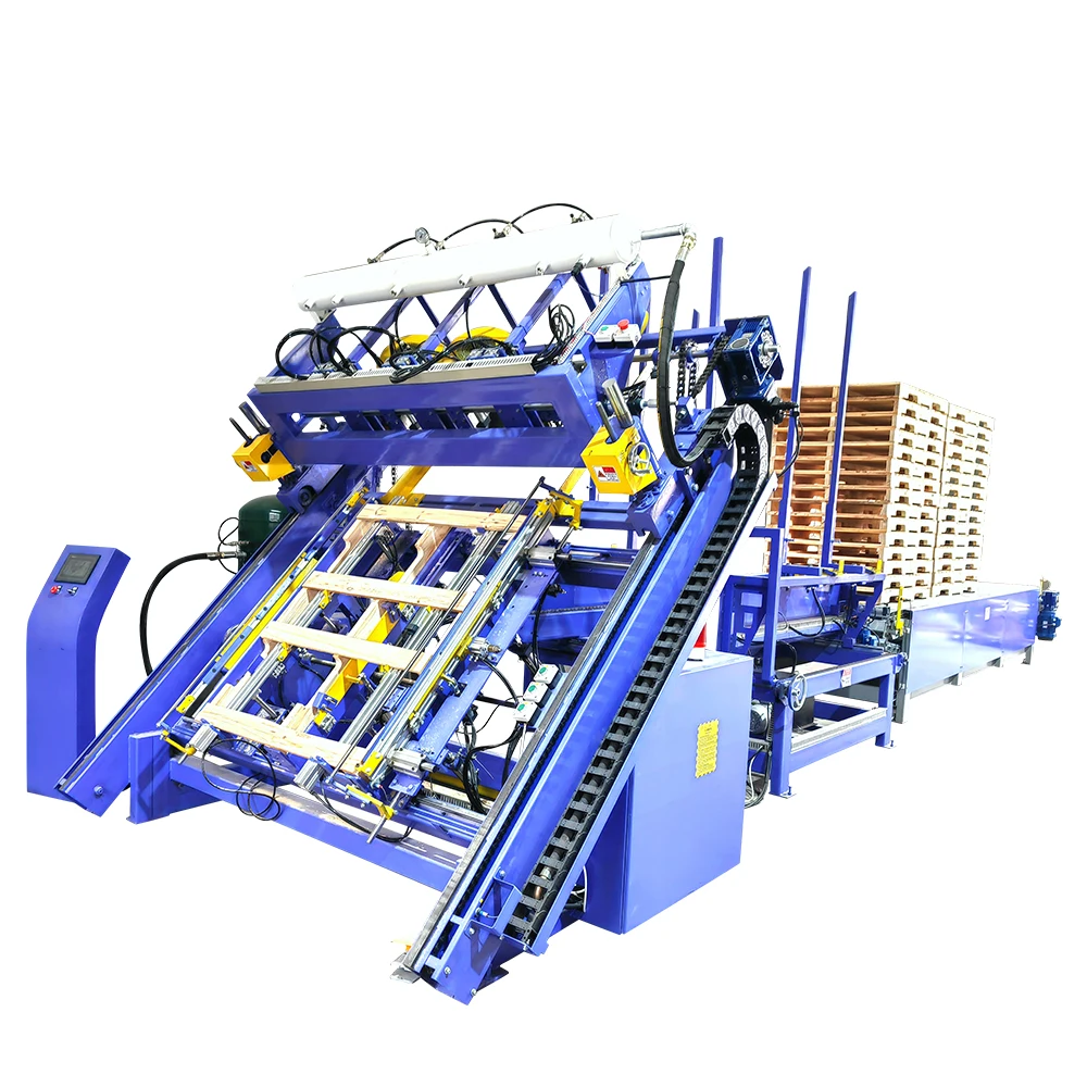 Автоматическая машина для забивания деревянных поддонов/американская линия по производству поддонов/машина для изготовления поддонов по дереву