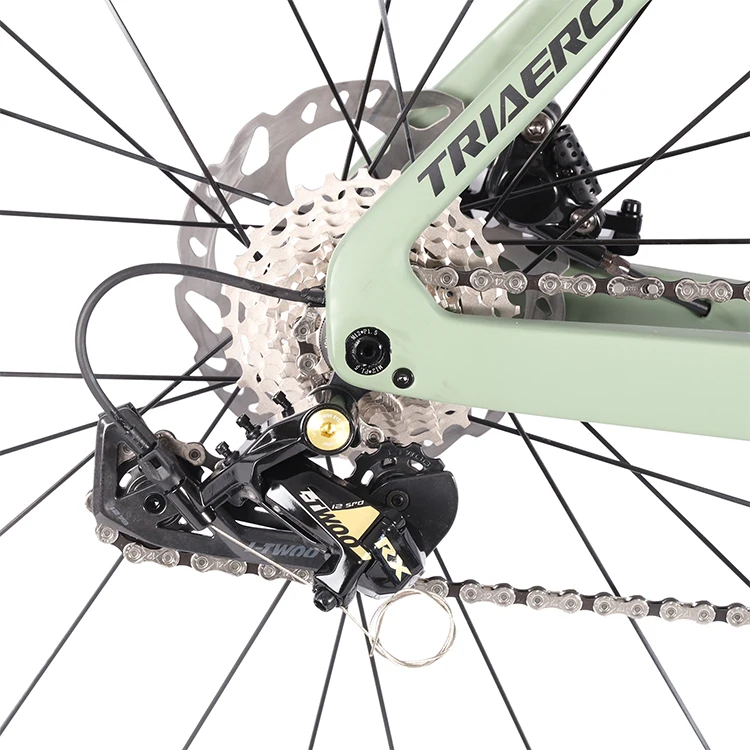 UCI tested all internal cable carbon road disc brake bicycle  with  LT-WOO groupset