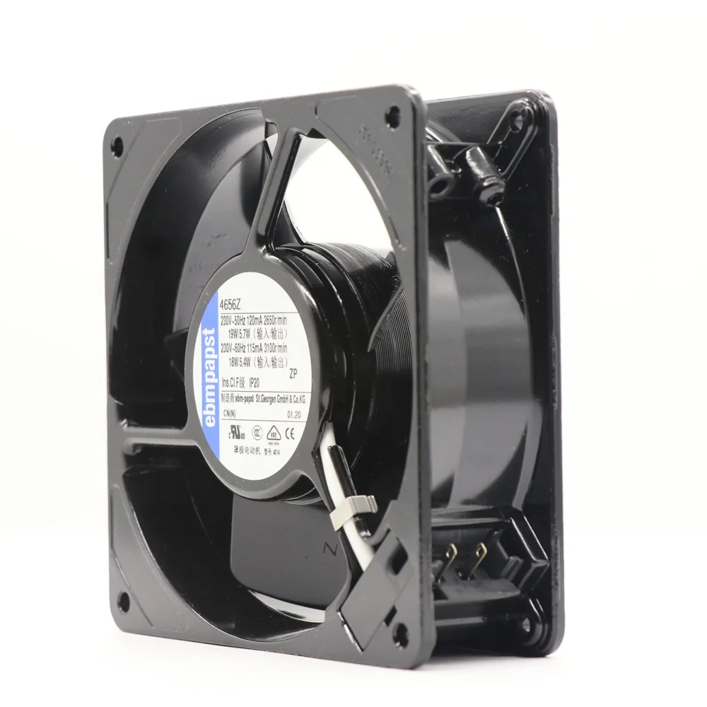 ebmpapst 4656Z 230V 4656Z-853 120x120x38mm 12cm 19W Metal High Temperature Heat Resistant Cabinet Cooling Fan W2K113-AD31-13