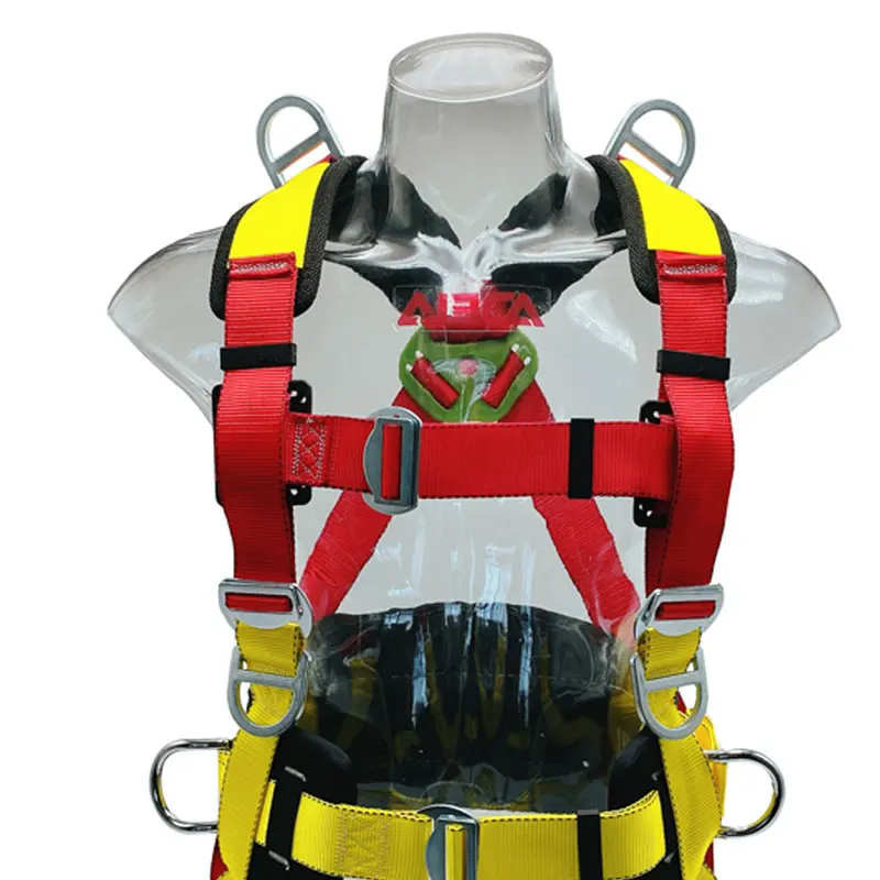 Fall Protection 5 Points Adjustable CE Climbing Safety Belt Safeti Har Strap Belay Industrial Full Body Safety Harness Belt