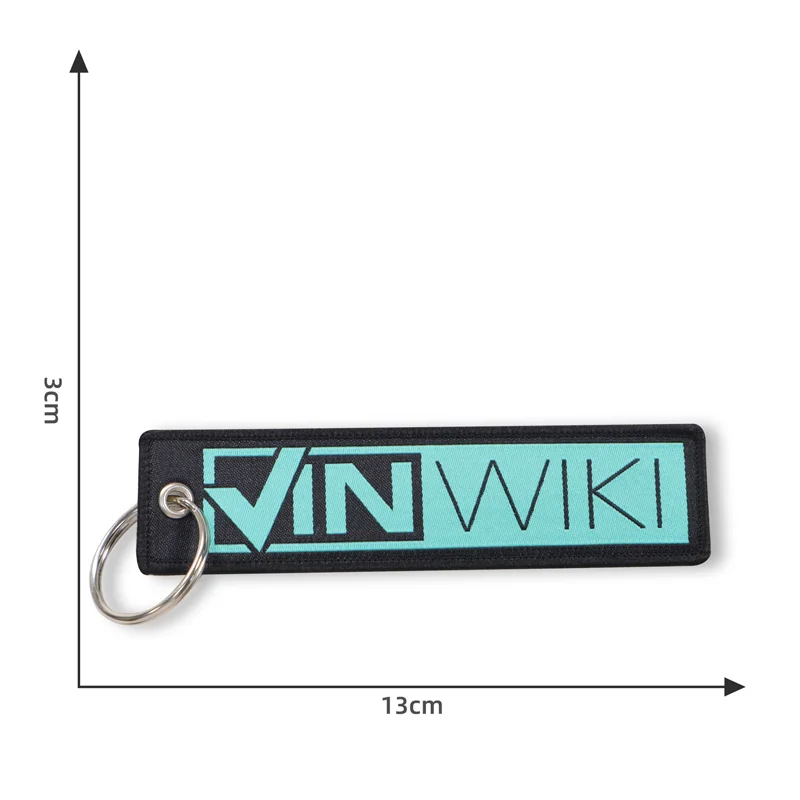 Promotional Embroidery Car Keychain Fabric Key Ring Custom Embroidery Key Chain