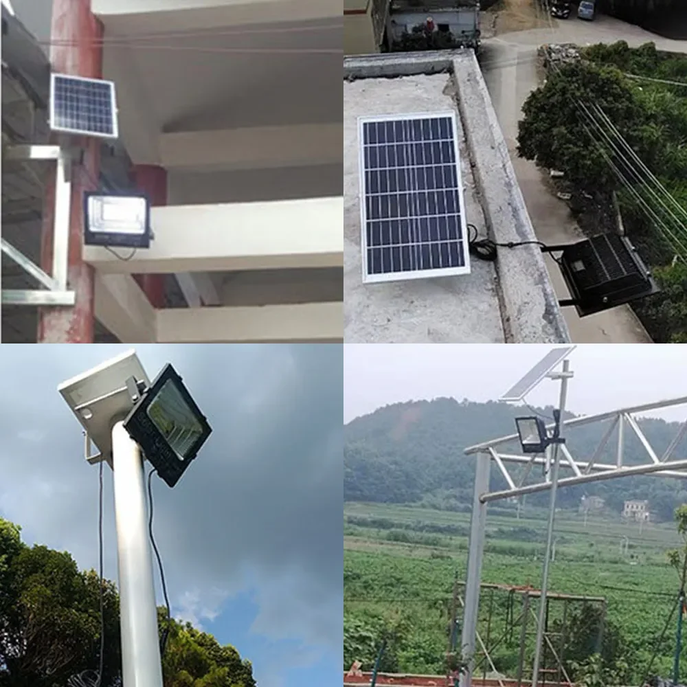 Outdoor Solar Waterproof Reflector Wall Lamp LED Solar Powered Solar 20w 100w 200w 300w 1000w Floodlight With Remote Control